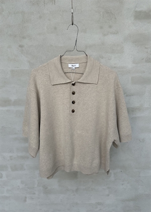 Kaya polo bluse Sand Melange Boii Studios 